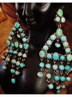 🎁Signed Eleanor Largo Arizona Turquoise Native USA Earrings