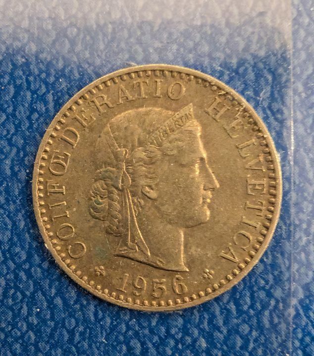 Tutti le monete: 20 Rappen 1956 – Usato da Arch venduto da coinsandmore