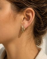 Ohrringe Edelstahl vergoldet mit Zirkonia