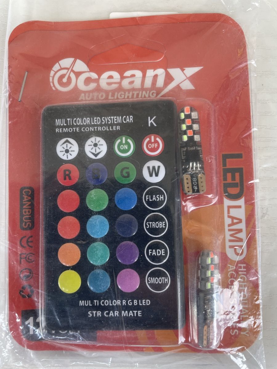 Tutti pezzi di ricambio auto: KIT LED | W5W T10 LED Voiture Multicolore Télécommandé Neuf – Nuovo e nell'imballaggio originale da Denges venduto da Ricautomotive