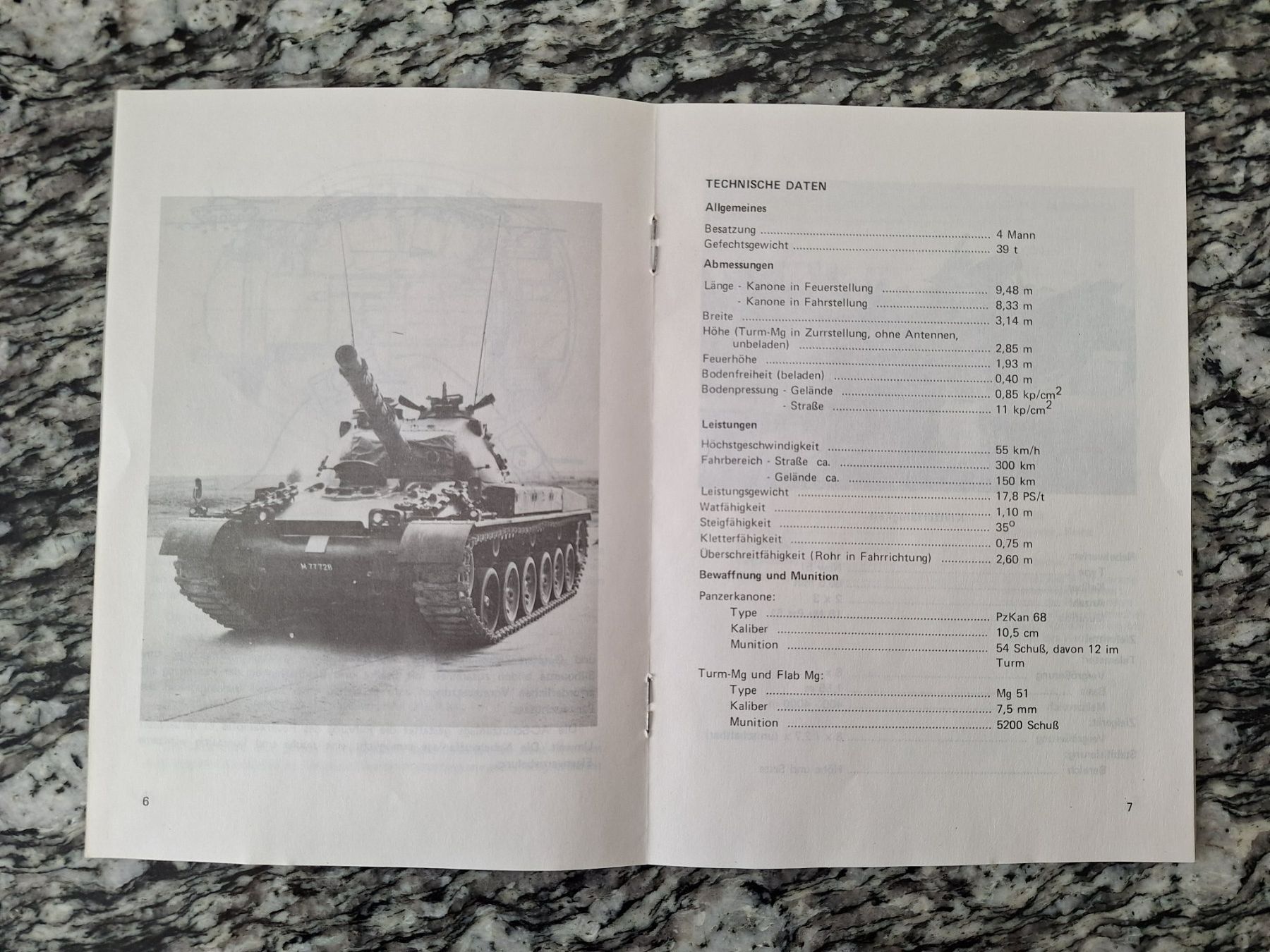 Documents: Prospekt Panzer 68AA2 – D'occasion à Lohn-Ammannsegg par Beo71 3