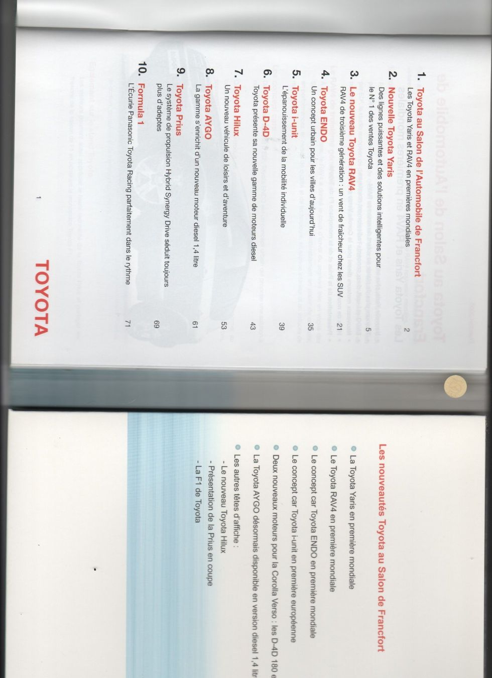Toyota Dokumente: Pressemappe Toyota – Gebraucht aus Corminboeuf von corbay 4