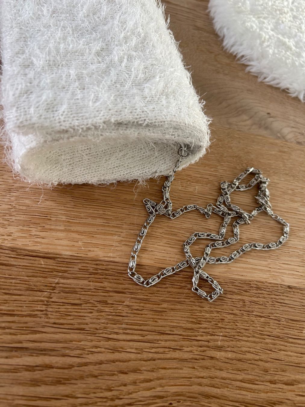 Borse da donna: Clutch / Abendtasche weiss, Kette silberfarben – Nuovo (secondo la descrizione) da Rothenburg venduto da stacostaco 3