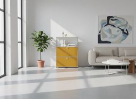USM Haller Regal 1x3 Goldgelb / Neu (mit A Gestänge)