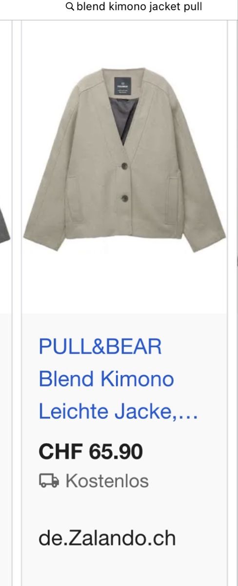 Pull&Bear Giacche: Blend Kimono Jacke, Pull & Bear, Gr. L, NEU – Nuovo e nell'imballaggio originale da Luzern venduto da bettygreen 1