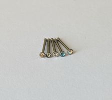 Nasenpiercing Stecker Set, 5 Stk. mit Strass, Neu!