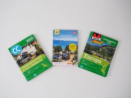 3 Stück Campingführer 2025 CH / Europa / TCS ,CC, ACSI