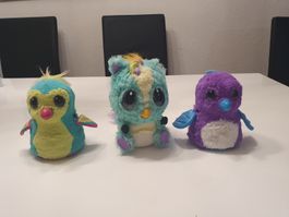Hatchimals Owlicorn, Penguala, Draggles, Set of 3, Lights!