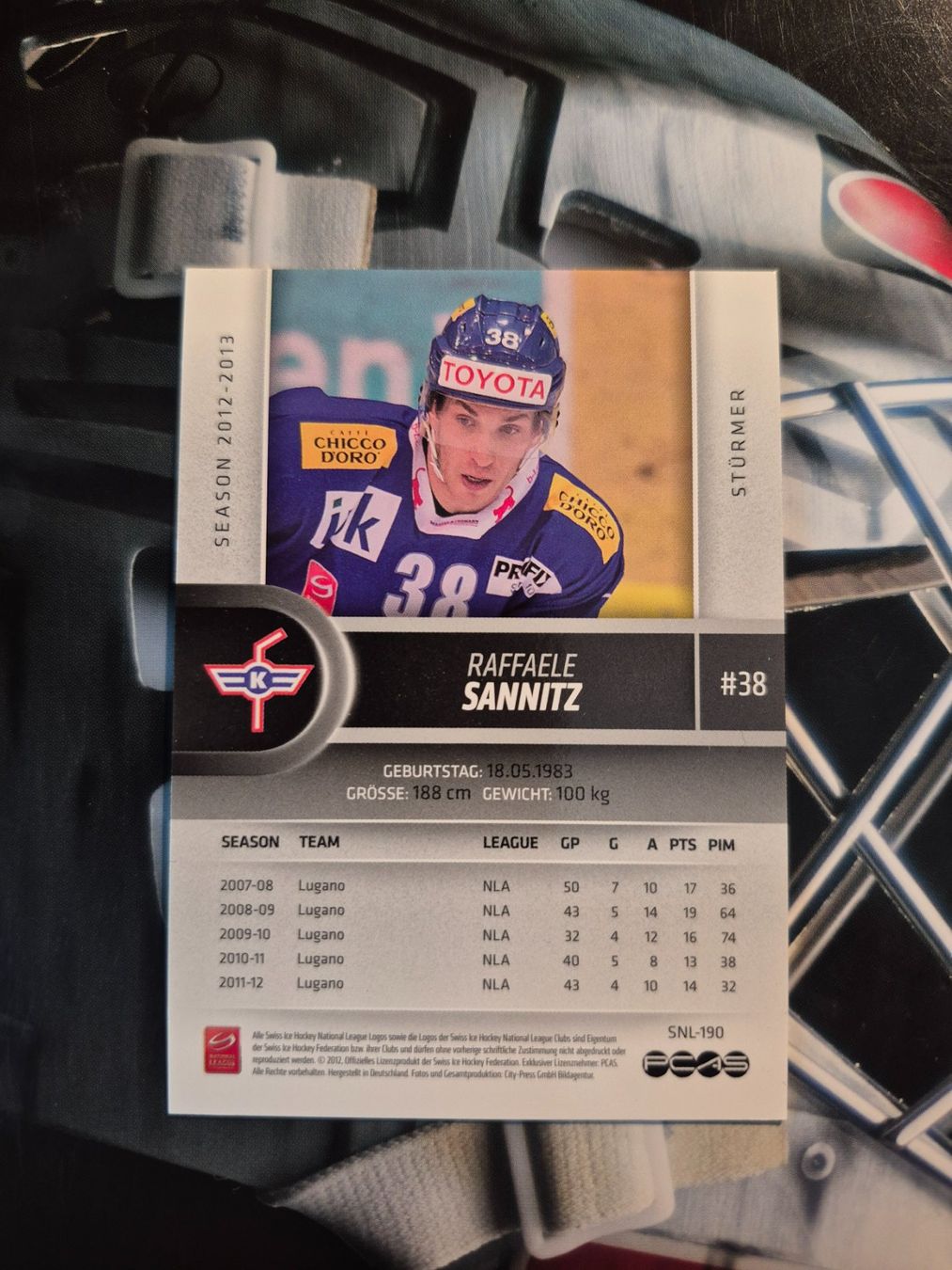 Carte collezionabili: Raffael Sannitz EHC Kloten 2012/13 – Usato da Treiten venduto da Sauber73 1
