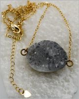 ♛ Achat Druzy Anhänger mit Kette