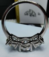 Bague argent avec diamants de moissanite de 4 ct certifié