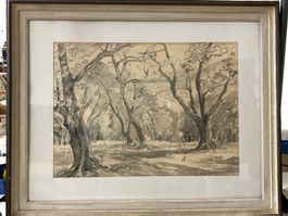 Original Landschafts-Aquarell von Carl Schellhammer