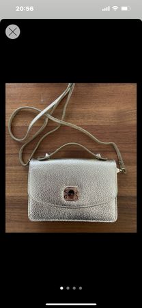 Kleine Goldtasche Leder