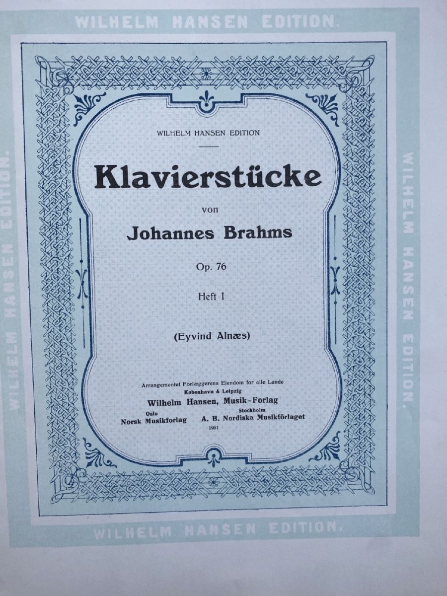 Libri: Brahms Klavierstücke op 76 – Usato da Stettlen venduto da Hansj 1