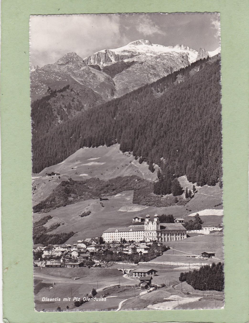 Ansichtskarten: Disentis mit Piz Giendusas 1941 – Gebraucht aus Herisau von Lisegrat2008
