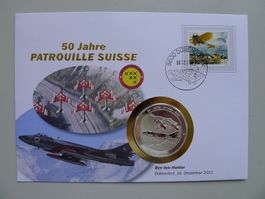 2011, Numisbrief /Münzbrief Patrouille SUISSE 150J, +Nr.1338