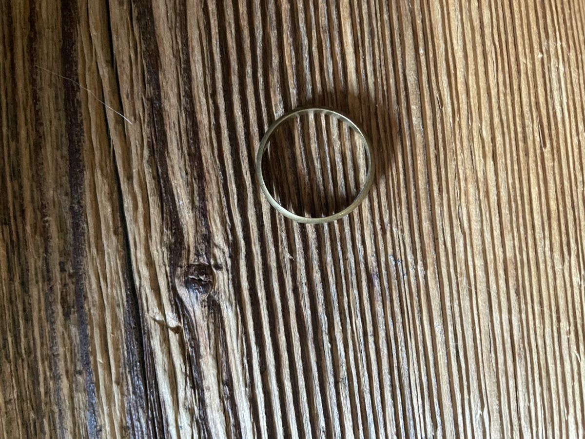 Ringe: Vintage Messing Ring schlicht massiv  ca. 6 cm – Gebraucht aus Heitenried von Steffundsasch