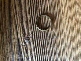Vintage Messing Ring schlicht massiv  ca. 6 cm