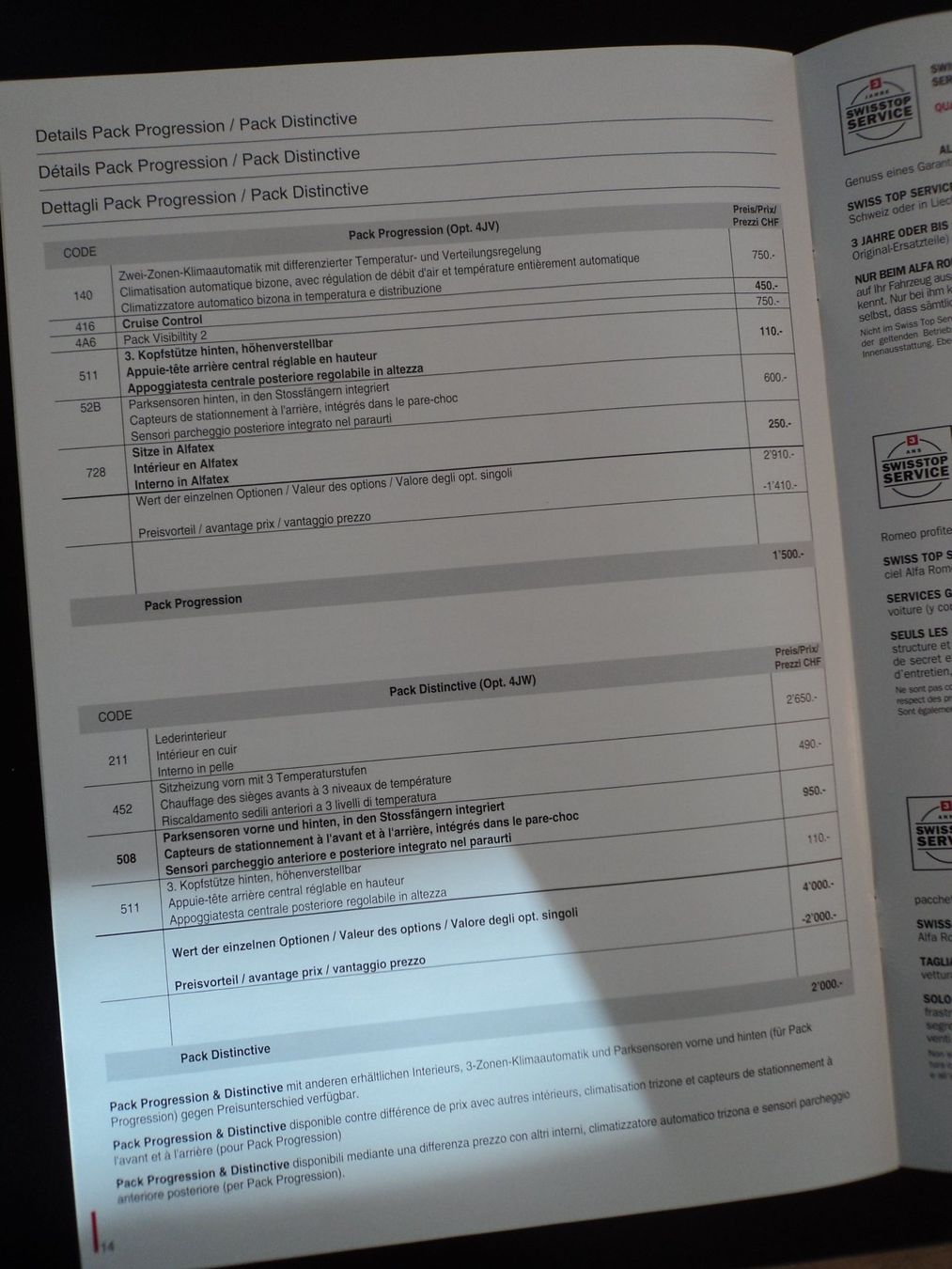 Alfa Romeo Documenti: Prospekt Preisliste Alfa Romeo 159 2005 – Usato da Schwarzenburg venduto da modelCARama 4