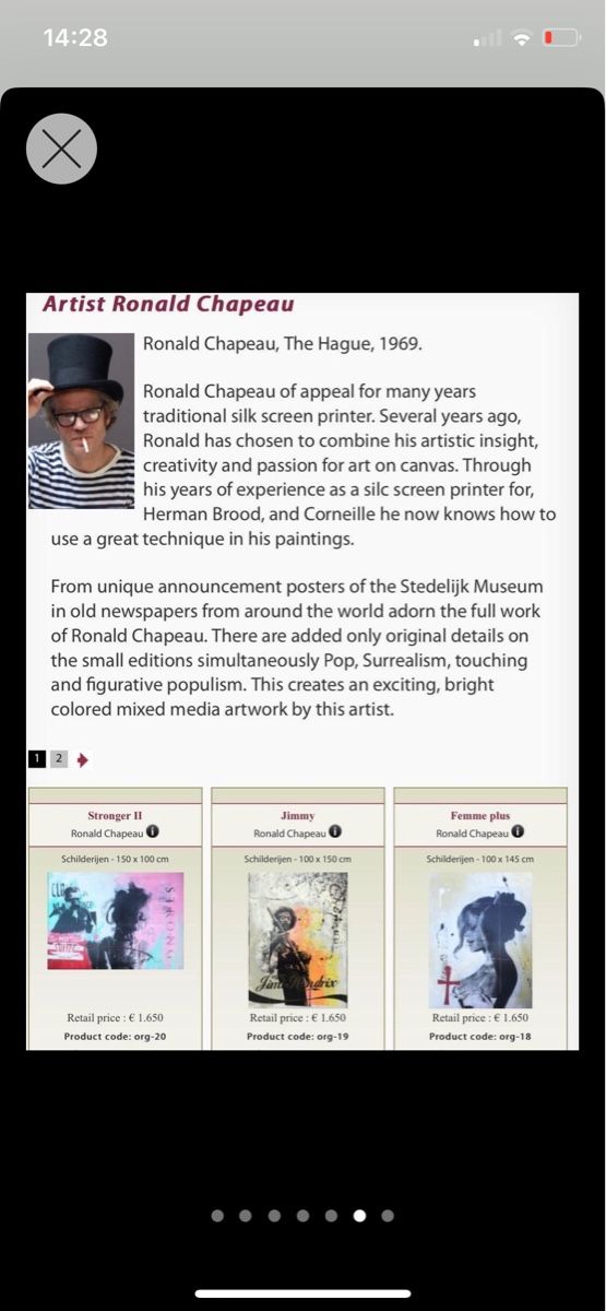 Dipinti: Ronald Chapeau, McGregor, Original – Nuovo (secondo la descrizione) da Grandvillard venduto da pad_9hmh 5