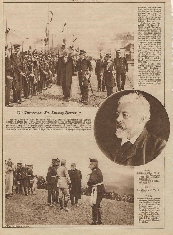 Tod von Bundesrat Ludwig Forrer, Kaiser Kaufen auf Ricardo