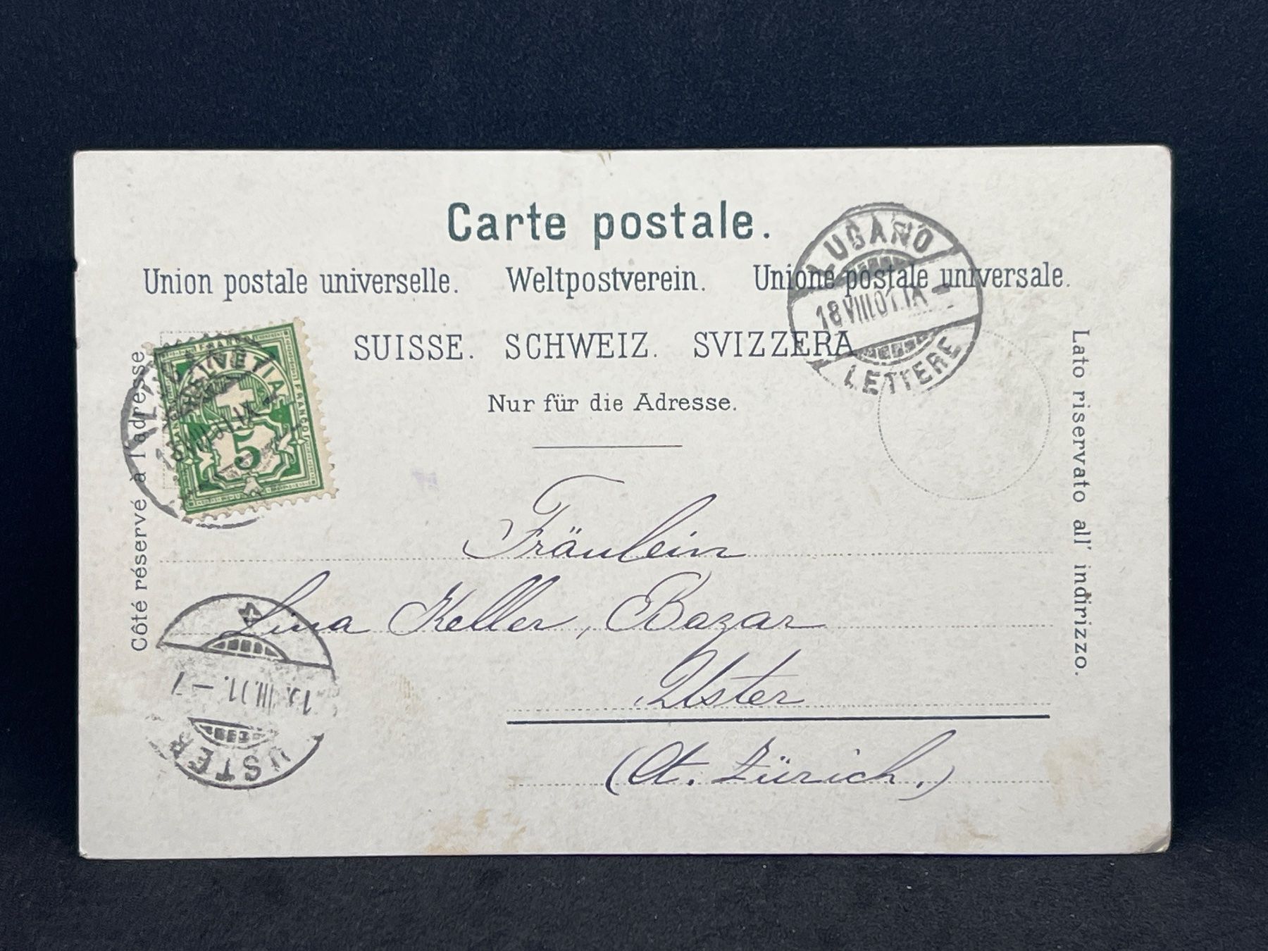 Cartoline postali: Rochers de Gandria – Usato da Widnau venduto da Brusi9 1