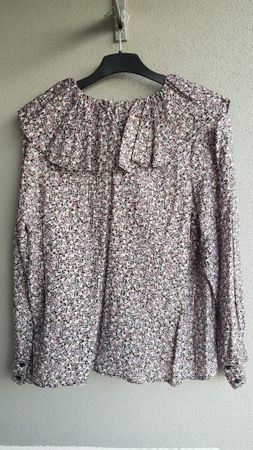 H&M chemisier fleuri volants taille L neuf