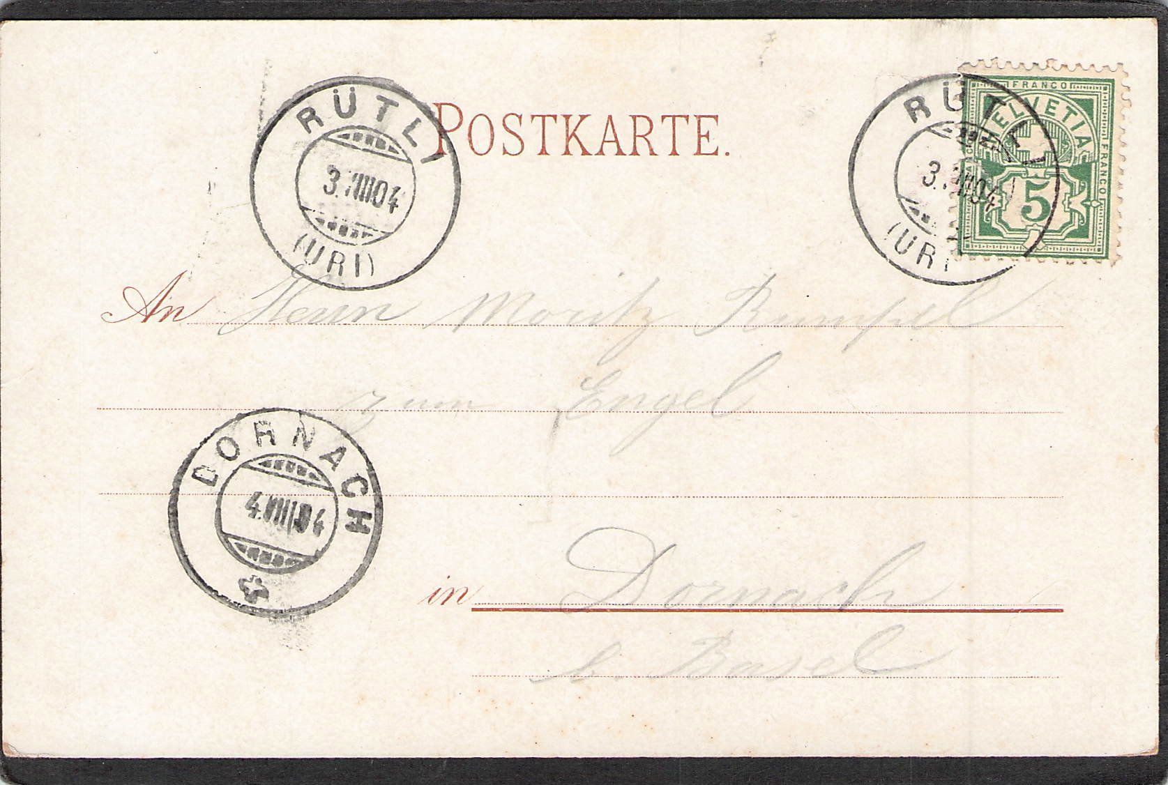 Cartoline postali: ^Gruss vom Rütli , gel. 1904 – Usato da Reichenburg venduto da Pipo-67 1