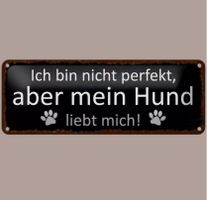 🔥 MEIN HUND LIEBT MICH Blechschild 🖤 27x10cm OVP 🔥