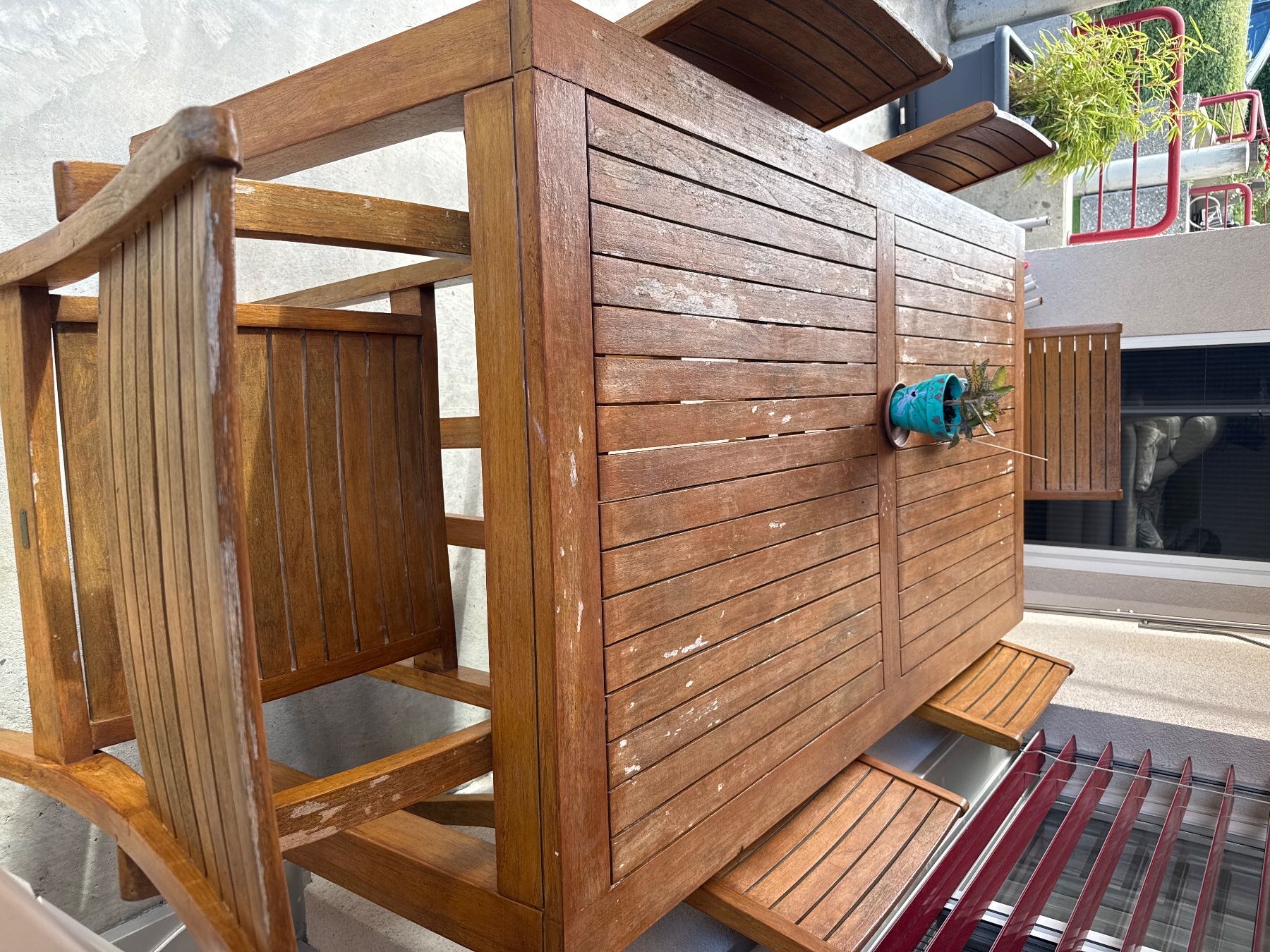 Pfister Tischset: Gartentisch und 6 Stühle Holz – Gebraucht aus Berikon von did_6gcz 2