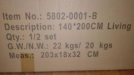 Polyrattan Bettrahmen schwarz