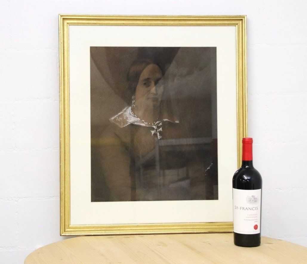 Gemälde: Portrait von Mathilde, Henriette Schaeffer, gezeichnet 1843 – Gebraucht aus Zug von Kunst-Fundgrube 8