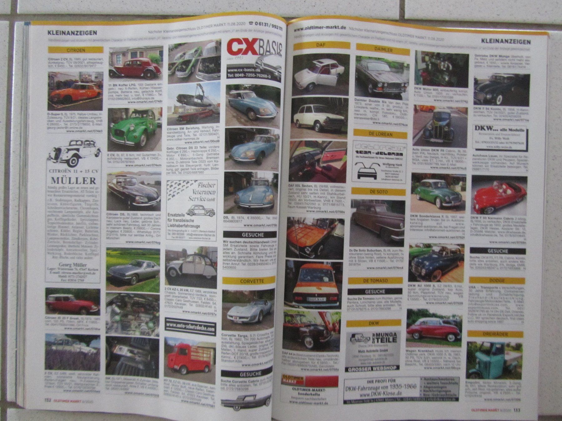 Riviste & Magazine: Oldtimer Markt - Automagazin Deutschland August 2020 – Usato da Weiningen ZH venduto da dietsch57 8