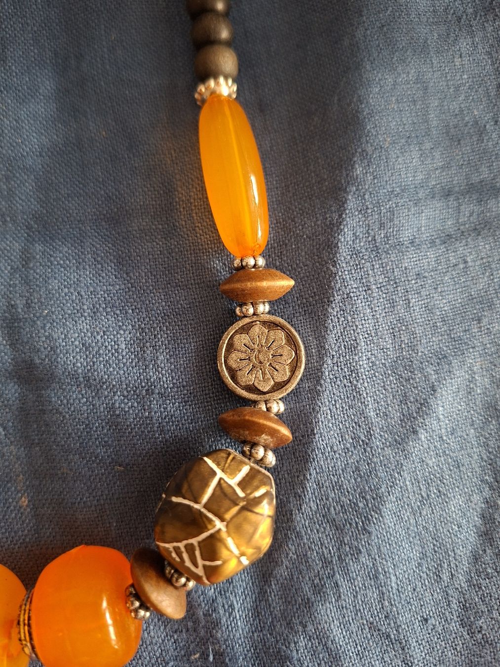 Ketten: Collier Statement Bohème – Perles Effet Agate & Bois – Neu (gemäss Beschreibung) aus Lutry von Sim_Sta 2