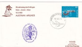 25 Jahre AUA-Flug Zürich - Wien 1983 (nur 80 Stk. !)