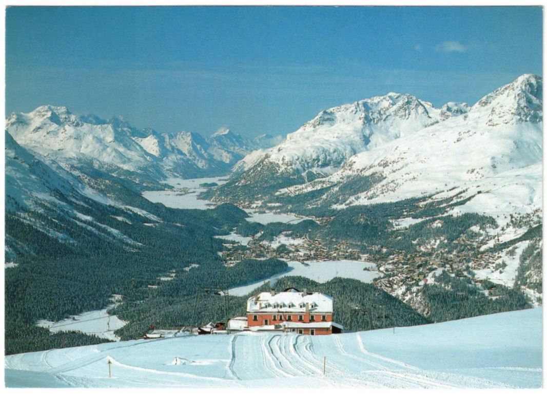 Cartoline postali: St. Moritz - Skilift Muottas Muragl – Usato da Binningen venduto da Mountainrider