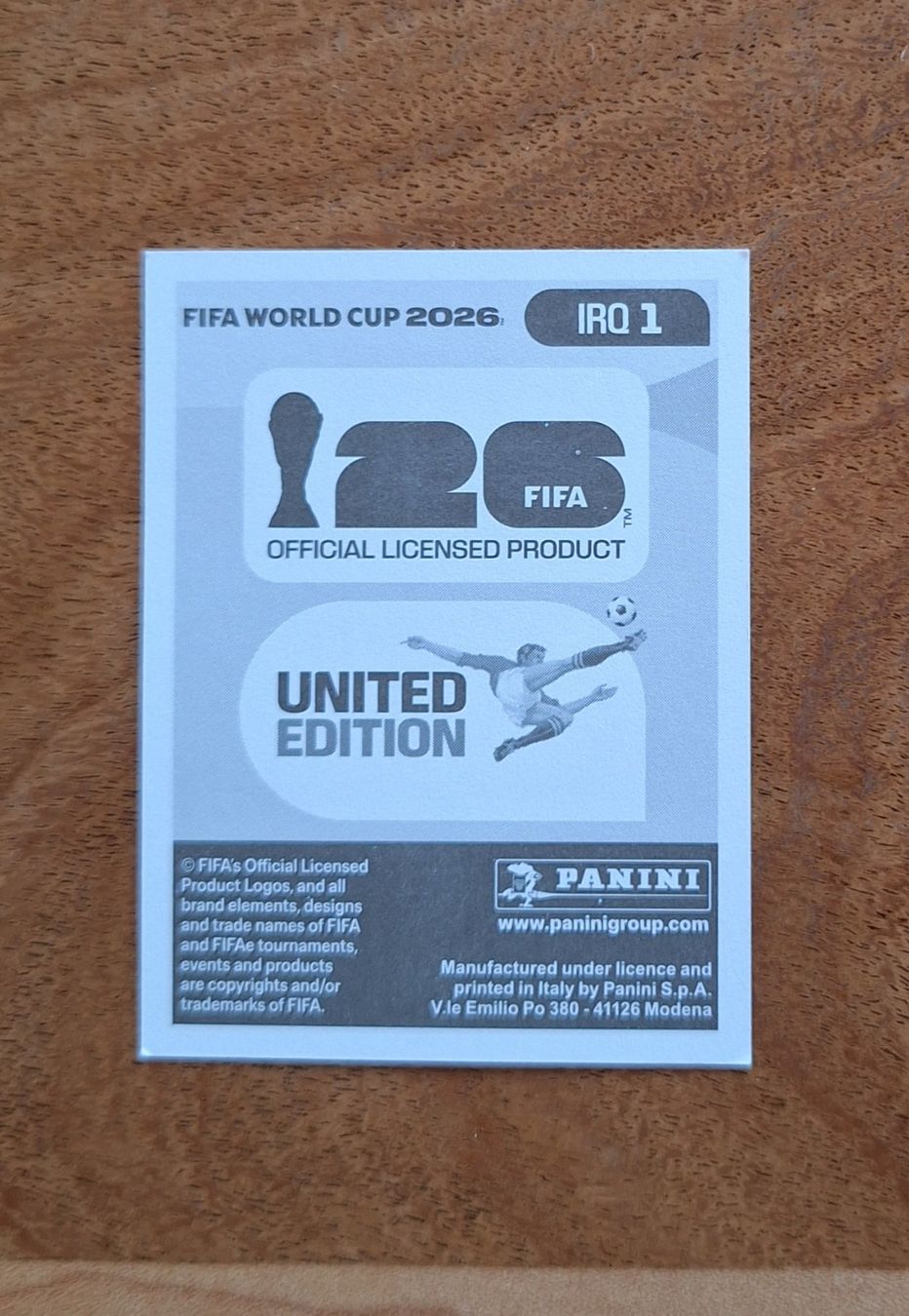 Panini Sammelbilder & Trading cards: Panini IRQ 1 – Neu (gemäss Beschreibung) aus Romanens von Crocette 1