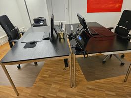 USM Haller Schreibtisch 175 × 100 x 74 cm – Eiche Schwarz