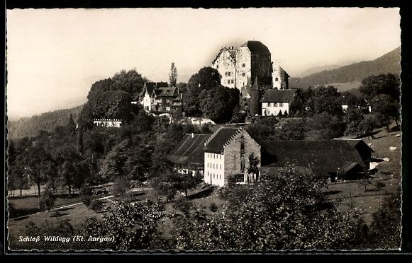 Cartoline postali: AK Wildegg /Aargau, Blick auf Schloss Wildegg – Usato da Berlin venduto da bartko-reher