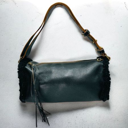 Sac à bandoulière TOUS en cuir noir véritable