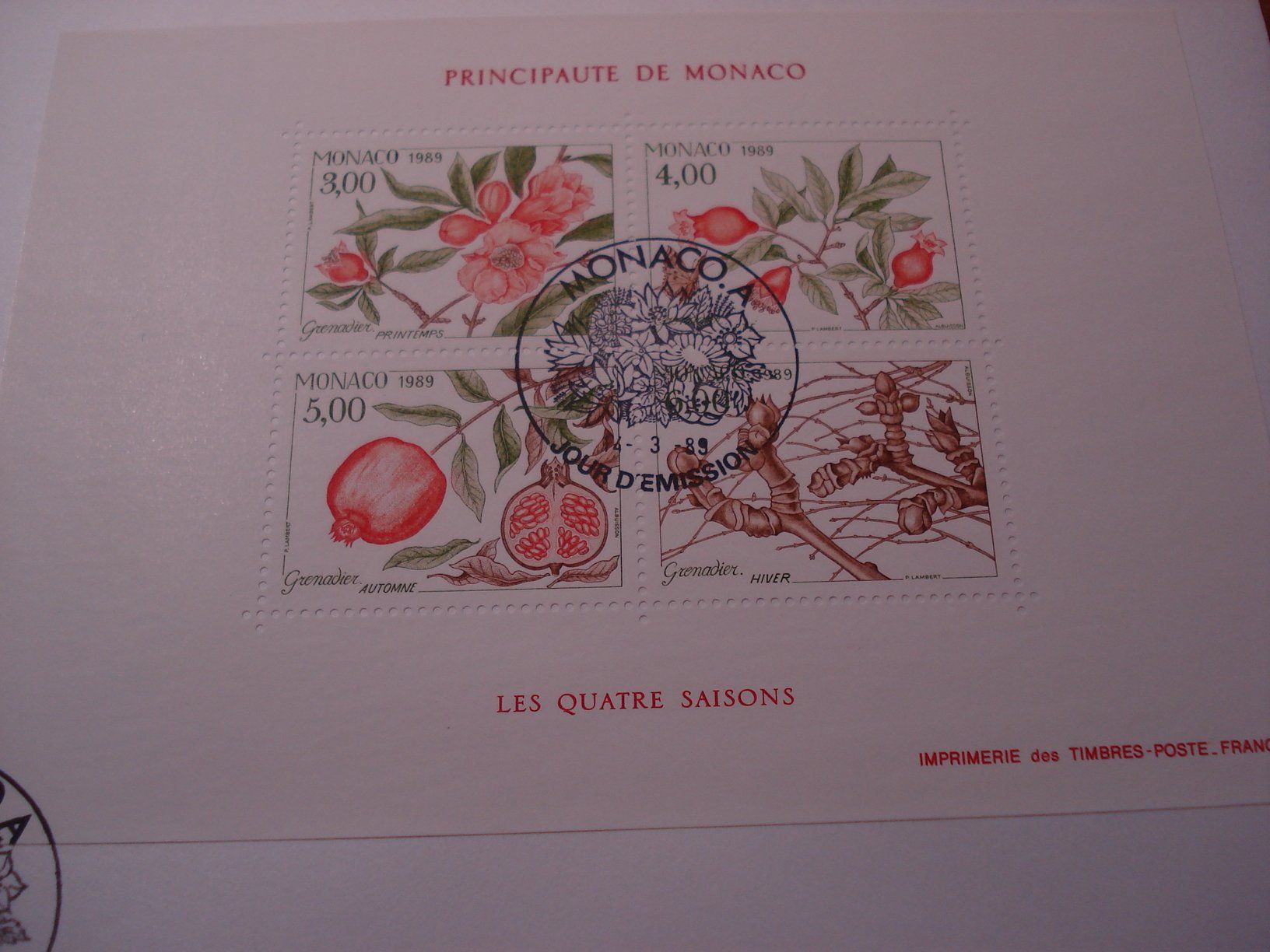 Tutti i francobolli: Bogen-FDC Monaco 1990, Historische Postgebäude – Usato da Niederwil AG venduto da morostahu