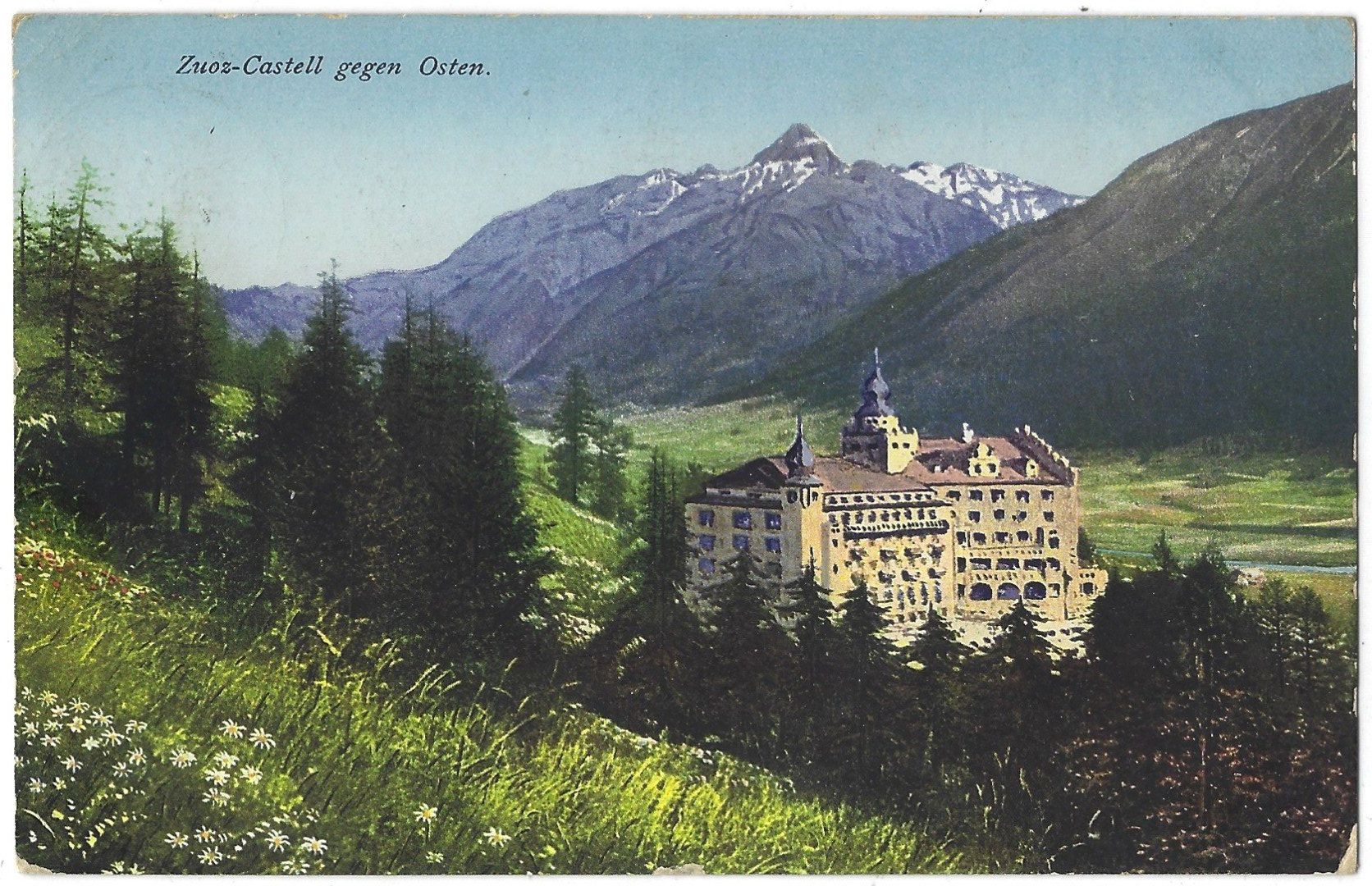 Cartoline postali: Zuoz-Castell  gegen  Osten – Usato da Bütschwil venduto da Jackson1A