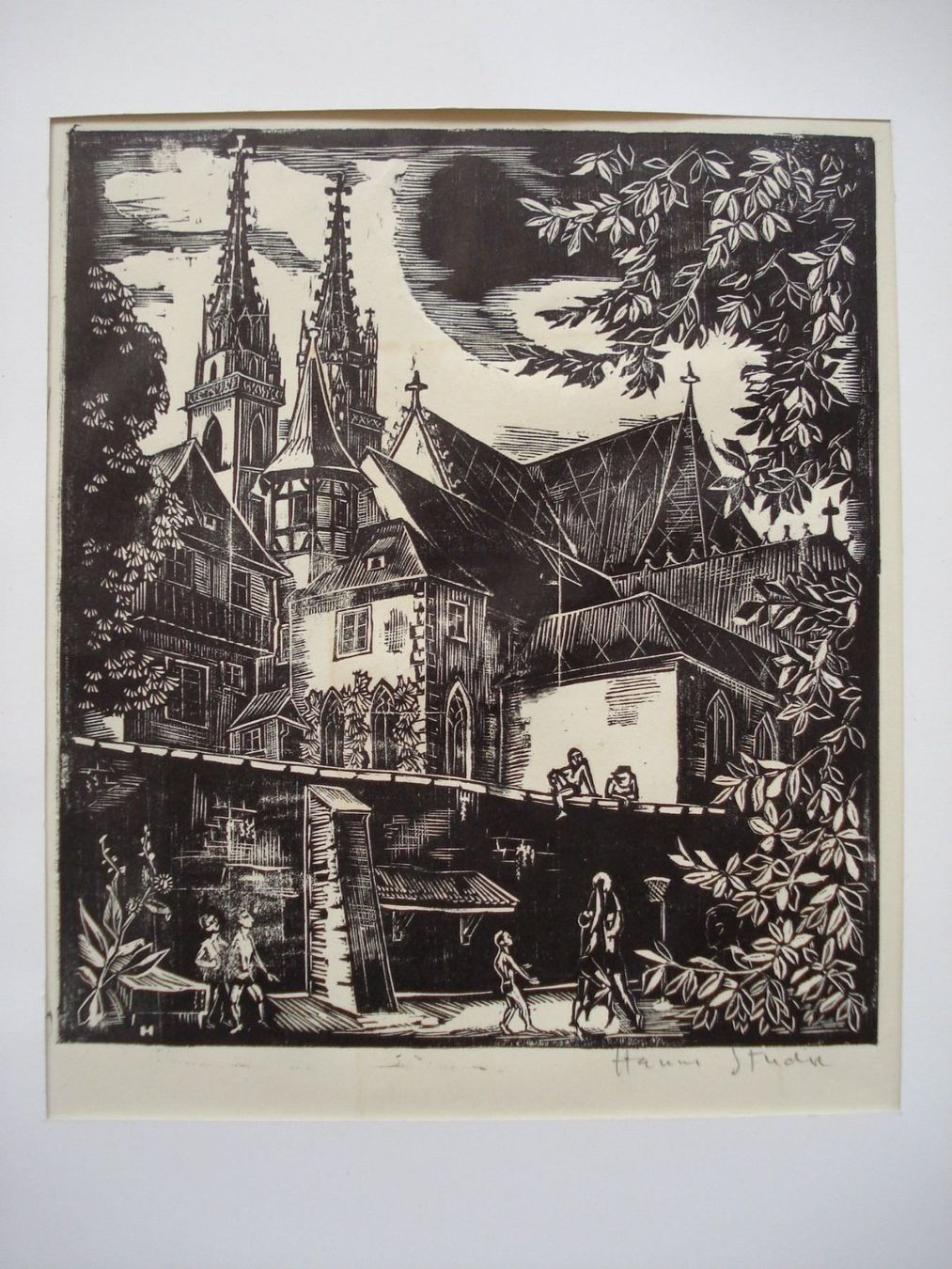 Xilografie: Hanns Studer geb. 1920 – Usato da Basel venduto da art.basel