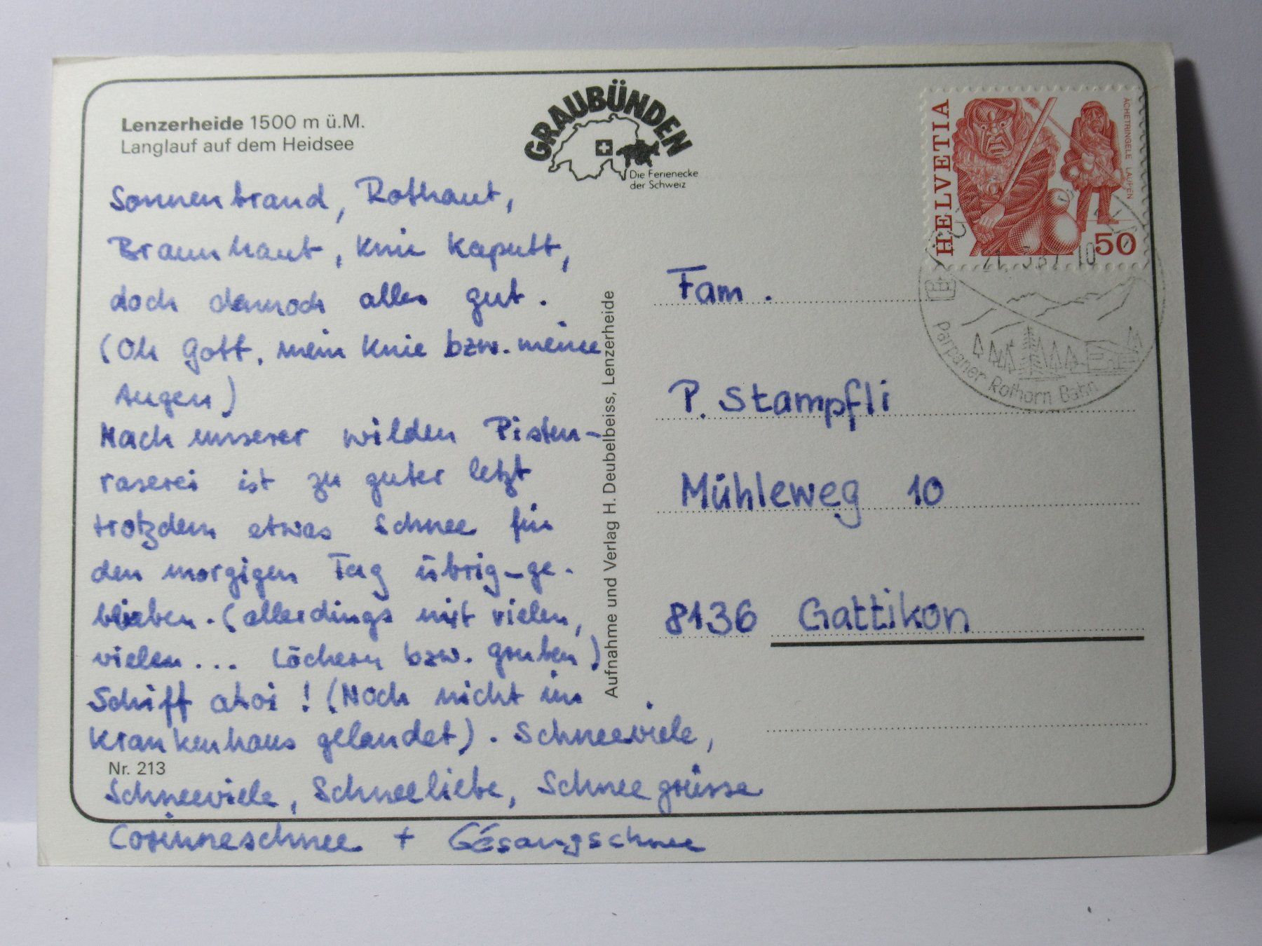Cartoline postali: Lenzerheide , Langlauf auf dem Heidsee – Usato da Grenchen venduto da frechri 1