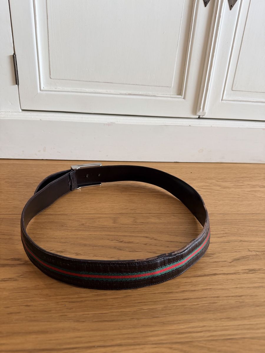 Gucci Cinture: Gucci Gürtel Vintage Braun Leder – Usato da Richterswil venduto da Zueschlah 1