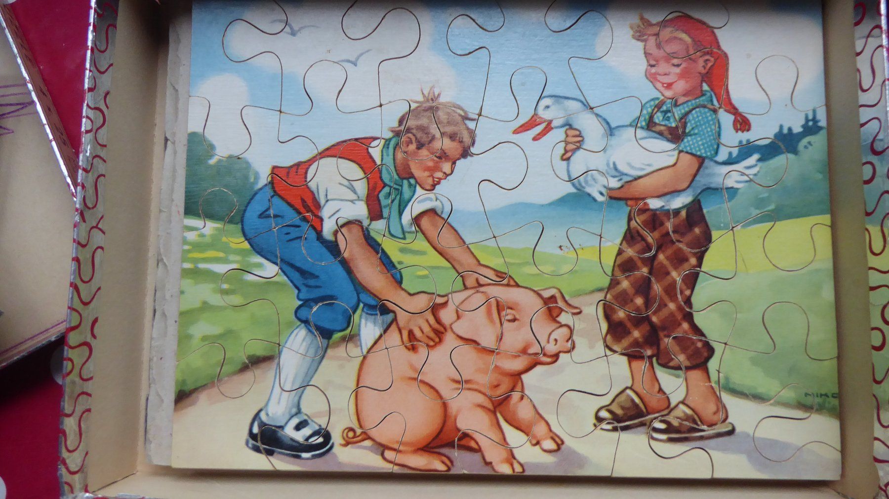 Penelope Puzzles: 4 Antike Holz Puzzle Sammlung Penelope  Grimms Märchen – Gebraucht aus Sargans von Benziner 3