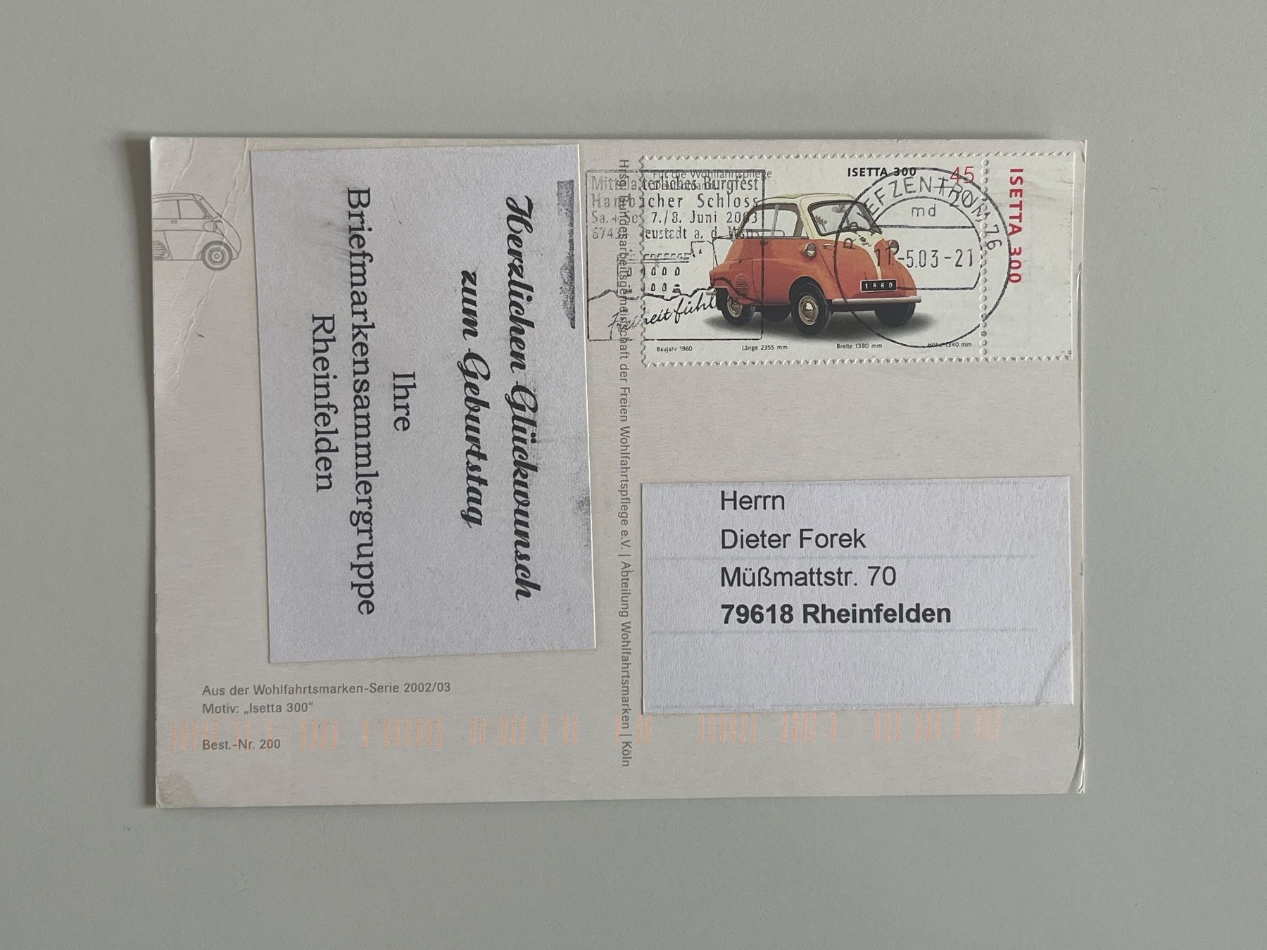 Tutti i francobolli: Ganzsachen Deutschland - Isetta – Usato da Adliswil venduto da derrick0825