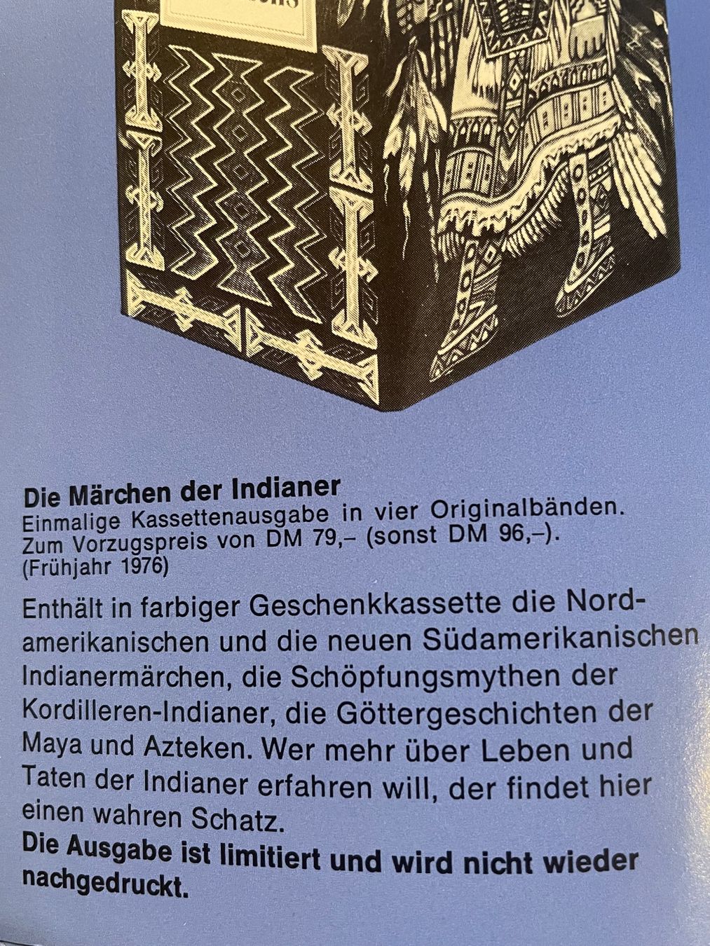 Libri: Die Märchen der Indianer, Eugen Diederichs, limitiert – Usato da Uster venduto da jelk 3