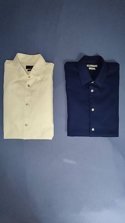 Lot 2 Chemises Homme Slim Fit texturé (Taille M) - Zara Man