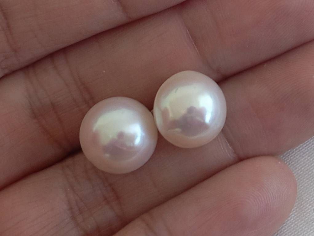 Orecchini pendenti & Orecchini a lobo: Edle 12 mm Mabe-Perlen-Ohrstecker – Usato da Romanshorn venduto da mololo 4